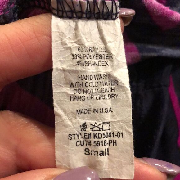 Pixley Stitch Fix Navy/Purple Jakobe Chevron Maxi Dress Size Small - Picture 8 of 8